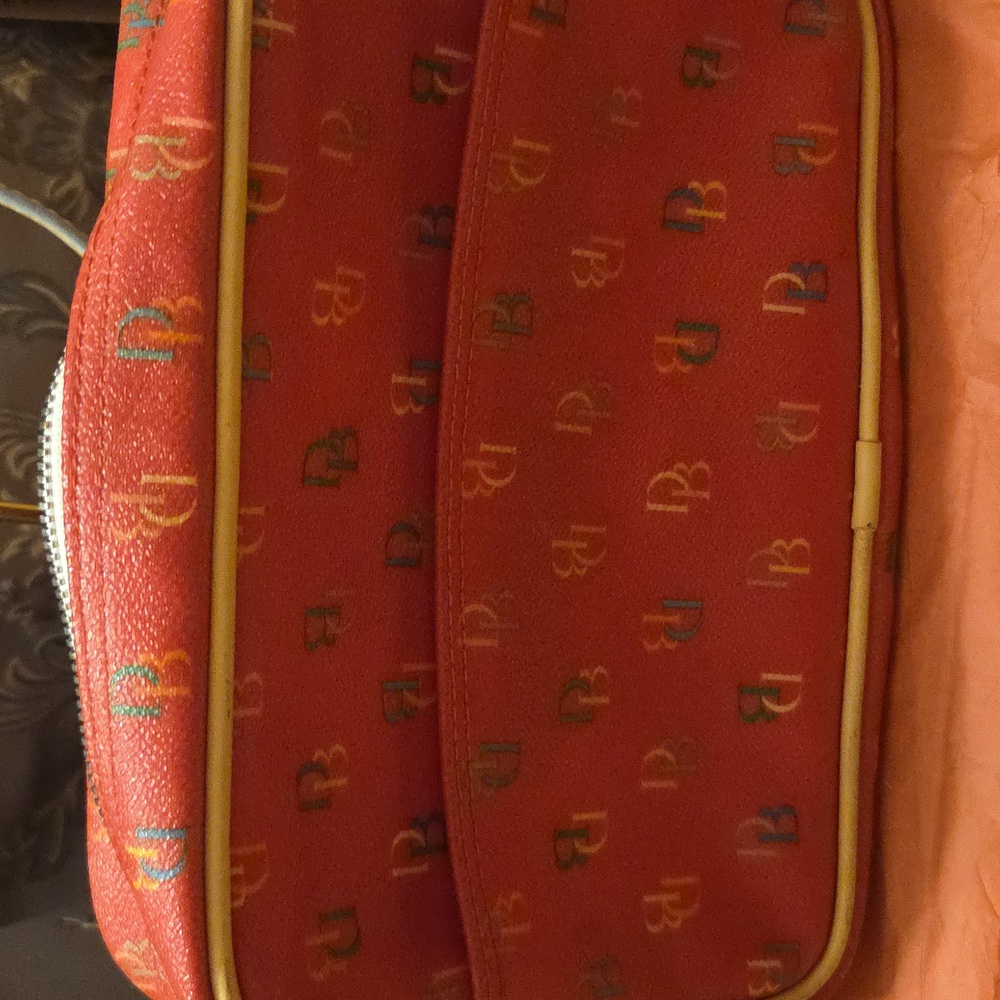 Dooney & Bourke Red  Bag with Colorful Logo